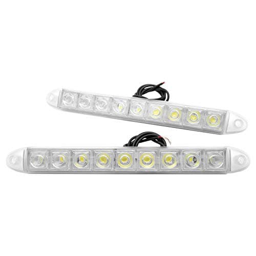 Image of Set of 2 High Power 9LED Daytime Running Lights Universal Fog High Beam Car DRL White Car Strip Light Driving Fog Daytime Running Lights