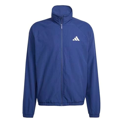 Image of adidas Men's ESSENTIALS SMALL LOGO WINDBREAKER, Dark Blue/White, XL
