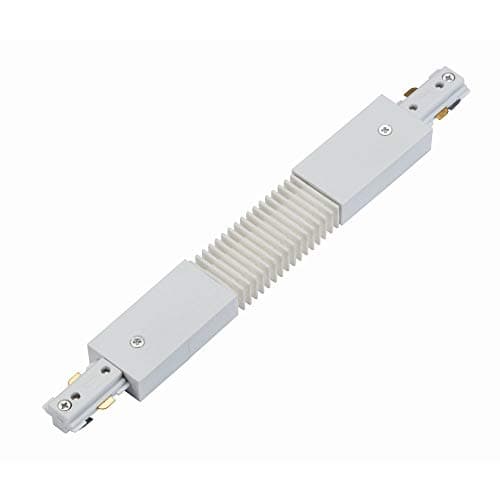 Image of White 240V Single Circuit Track Flexible Connector Accessory Track Lighting