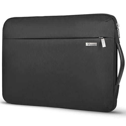 Image of Voova 360°Protective Laptop Sleeve Case 15.6 inch, Waterproof Slim Computer Cover Bag with Handle Compatible with MacBook Pro 16, 15.6”-16” HP Acer Lenovo Asus Dell Laptop, New Black