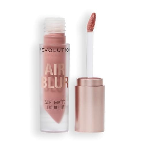 Image of Revolution, Air Blur Matte Liquid Lipstick, Long-Lasting Lip Colour, Face Makeup, Vegan & Cruelty-Free, Chauffeur Nude, 3.5ml
