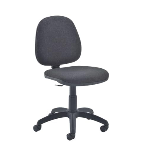 Image of LAB SPACE Zoom Mid-Back Operator Chair, Height Adjustable Office Chair with Fixed Mechanism, Padded Foam Seat, Fabric Upholstery (Charcoal)