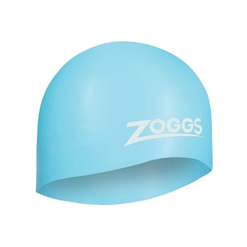 Image of Zoggs Unisex Adult Easy-Fit Silicone Swimming Cap - Light Blue, One Size