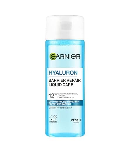 Image of GARNIER Hyaluron Barrier Repair Liquid Care Toner, 12% Glycerin and Panthenol, With Aloe Vera & Hyaluronic Acid, Long-Lasting Hydration, Repairs Skin Barrier, Cruelty Free & Vegan, 120ml