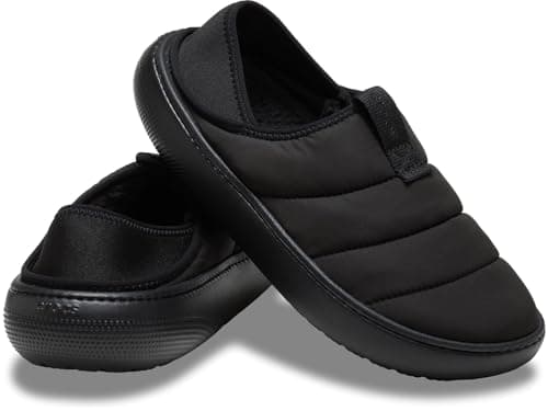 Image of Crocs Classic Puff Moc Black/Black Size 7 UK Men/ 8 UK Women