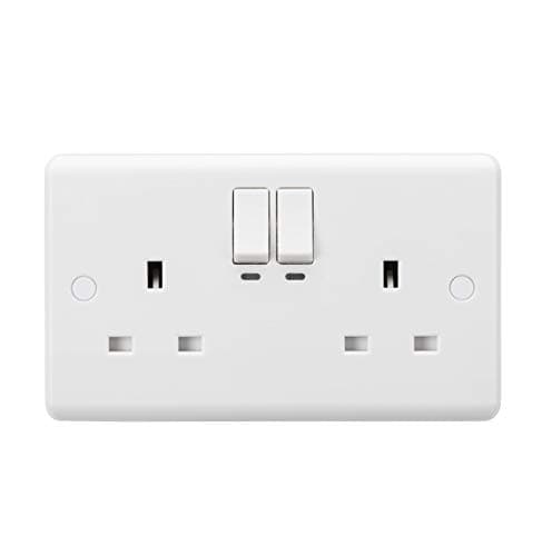 Image of Knightsbridge CU9KW Smart Twin Socket - WiFi No hub Required, white, Curved Edge