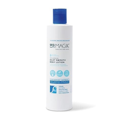 Image of Sea Magik - Natural Body Lotion, Scented Body Moisturiser for Dry Skin, Eczema, Psoriasis, and Sensitive Skin, with Hydrating Dead Sea Salt, Lightweight, Vegan, Cruelty Free (300ml)