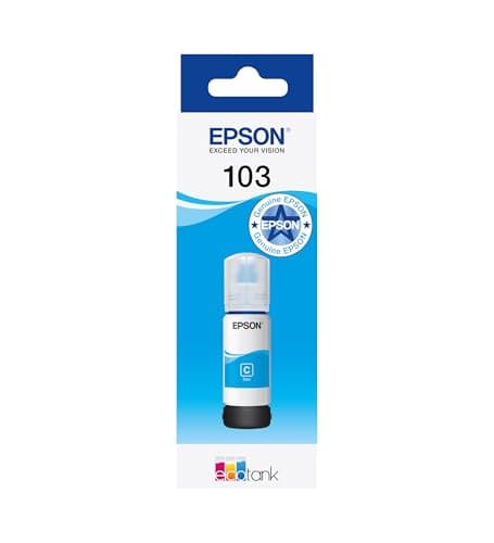 Image of Epson 103 ECOTANK CYAN INK BOTTLE 65ml (Cyan)