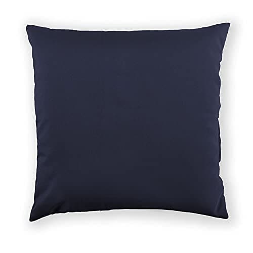 Image of rucomfy Indoor/Outdoor Cushion with Insert Filling - Accessories for Home and Garden Decor Scatter Pillow - Pre Filled with Fibre Inner - Water Resistant - 45 x 45cm (1, Navy Blue, 45cm x 45cm)