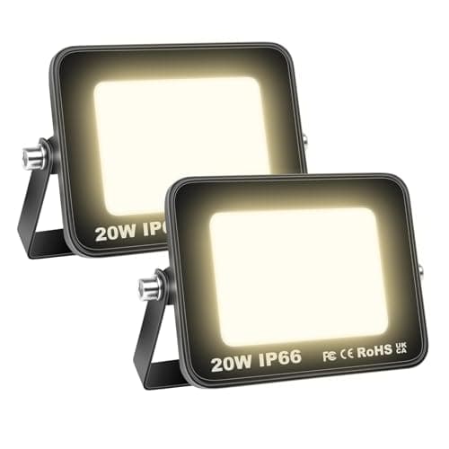 Image of Willpower 2pcs Outdoor LED Floodlights 10W 1000LM LED Security Lights IP66 Waterproof 175V-265V Daylight Warm White 3000K Wall Light for Garden Garage Back Door Yard Lawn Court Patio