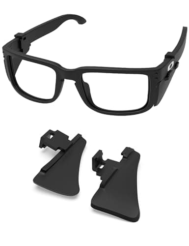 Image of PapaViva 1 Pair Safety Glasses Side Shields for Oakley Holbrook/XL/XS/AF/S/XXL/XXS/RX Sunglasses Black