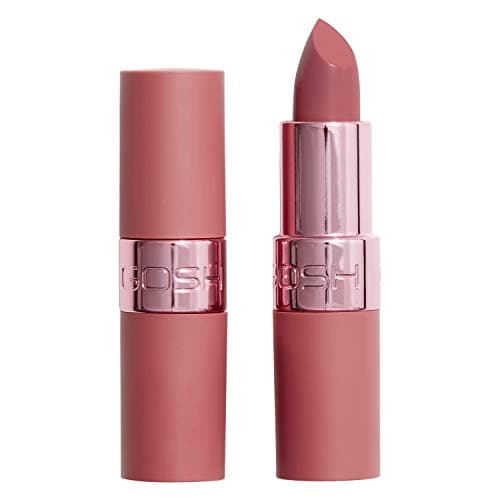 Image of GOSH Lipstick Luxury Rose with Light Sheen I Intense Nude Shades for Natural Lips I Highly Pigmented, Moisturising Lip Stick for Soft Lips I Long-Lasting, Fragrance-Free & 100% Vegan I 002 Romance