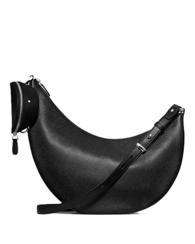 Image of kate spade new york Duo Pebbled Leather Large Crossbody Bag, Black, One Size, Duo Pebbled Leather Large Crossbody Bag