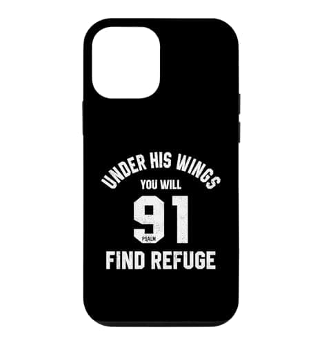 Image of Psalm 91 Under His Wings Find Refuge Christian Bible Verse Case for iPhone 12 mini