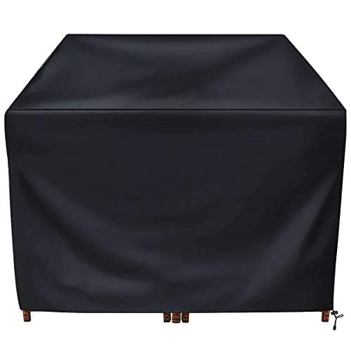 Image of Ankier Garden Furniture Covers, Waterproof, Anti-UV, Heavy Duty 420D Oxford Fabric Rattan Furniture Cover for Cube Set, Patio, Outdoor (125x125x74cm) - Black