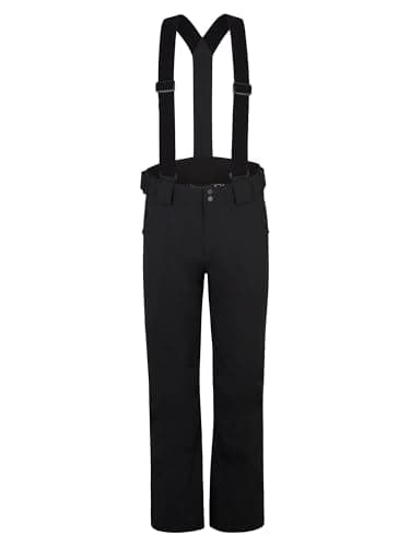 Image of Ziener TAGA-Z Men's Ski Pants/Snow Trousers, Short Size, Braces, Waterproof, Black, 24