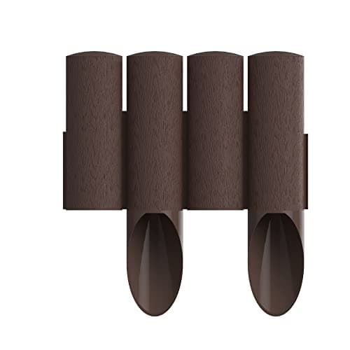 Image of Cellfast Gray, 2.3m Very Strong Garden Fence Lawn Edging Boarder Edge Palisade Fencing Plastic - Standard 4 (Brown)(Gray)