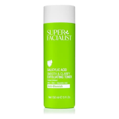 Image of Super Facialist Salicylic Acid Smooth & Clarify Exfoliating Toner – AHA BHA Daily Toner with Salicylic, Glycolic & Mandelic Acid – Niacinamide & Glycerin for Clear, Smooth, Radiant Skin – 150ml