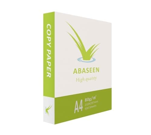 Image of Abaseen 1 Ream 500 Sheets Premium White Printer Paper - Office A4 Size (210x297mm), 80gsm Multipurpose Paper for Home and Office Use | Printer Paper A4 White