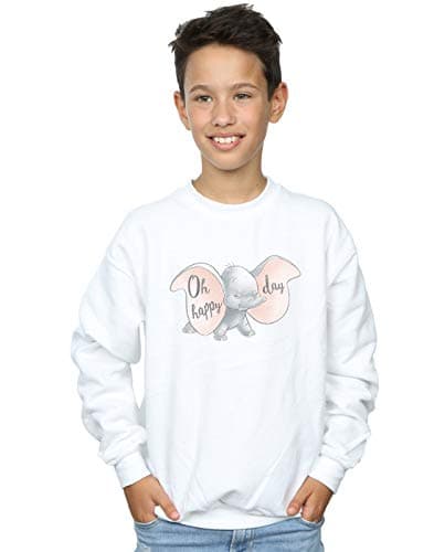 Image of Disney Boys Dumbo Happy Day Sweatshirt White 5-6 Years