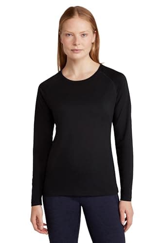 Image of Mountain Warehouse IsoCool Dynamic Womens Top - Comfortable Ladies Tshirt, Long Sleeve Top, Lightweight, Fast Dry, Breathable - for Spring Summer & Travelling Black Women's Size 10