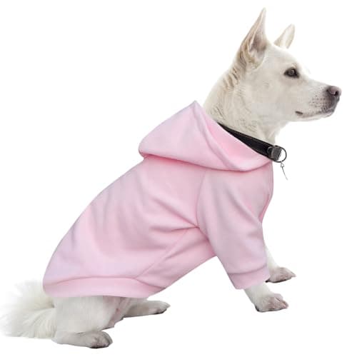 Image of HuaLiSiJi Dog Hoodie Dog Sweatshirt Warm and Lightweight, With a Soft Texture, Elasticity Easy to Wear and Bright Colors (Pink, XL)