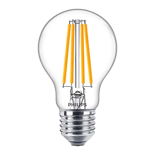 Image of Philips CorePro LED GLS A60 Light Bulb 10.5W 100W Equivalent E27 Edison Screw 2700K Very Warm White Clear Glass Energy Saving Non-Dimmable LED Lamp for Home & Commercial Use