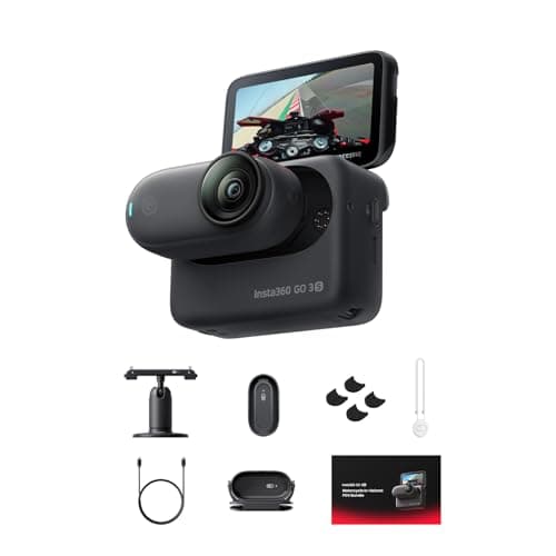 Image of Insta360 GO 3S Motorcycle In-Helmet POV Bundle Special Edition - 4K Tiny Portable Vlogging Camera, Hands-Free POV Cam, Stabilization, 140 Min Battery Life, 10m Waterproof, Action cam for Moto, Sport
