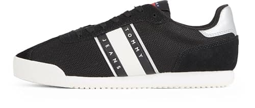 Image of Tommy Jeans Women’s Profile Low Top Runner Trainers, Black (Black), 6.5