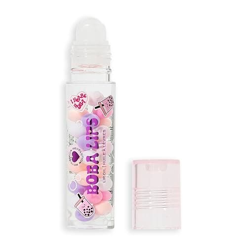 Image of I Heart Revolution Boba Lips Lip Oil, Hydrating Lip Product Infused With Matcha Tea Extract, Vegan & Cruelty-Free, Clear