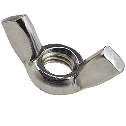 Image of M12 Wing Butterfly Nut Stainless Steel Hand Twist Tighten Ear Hurricane Screws for Threaded Bolts – Fasteners Nuts Heavy Duty Certified Standard ISO965 DIN315 M12 Wingnuts (22.3mm x 49.4mm)
