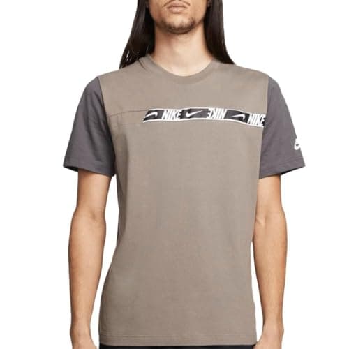 Image of NIKE Men's Brown T-Shirt M NSW Repeat, Brown, XL