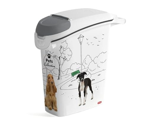Image of CURVER PetLife 10kg Dog Food Storage Container Pet Food Box Lid with Flap