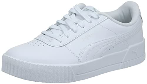 Image of PUMA Women's Carina Sneaker, White White Silver, 7 UK