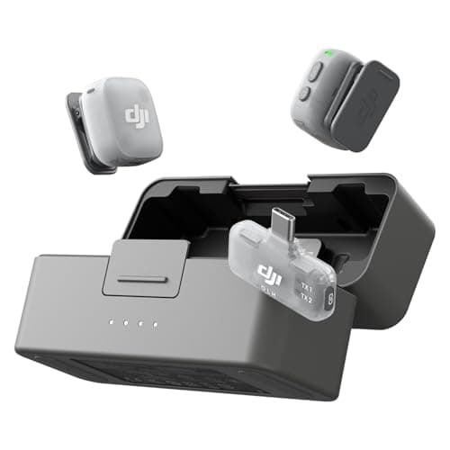 Image of DJI Mic Mini 2 (2 TX + 1 Mobile RX + Charging Case), Lavalier Wireless Vlogging Mic for iPhone/Android/Camera, Bluetooth Microphone, Plug-And-Play, 90h Battery, Streaming, Noise Cancelling