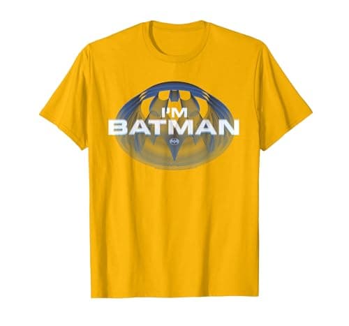 Image of The Flash I'm Batman T-Shirt, Men, Golden Yellow, Small