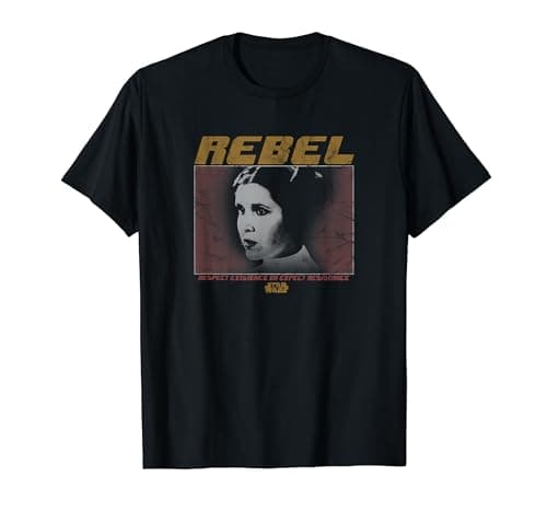 Image of Star Wars Princess Leia Rebel Respect Existence Front & Back T-Shirt