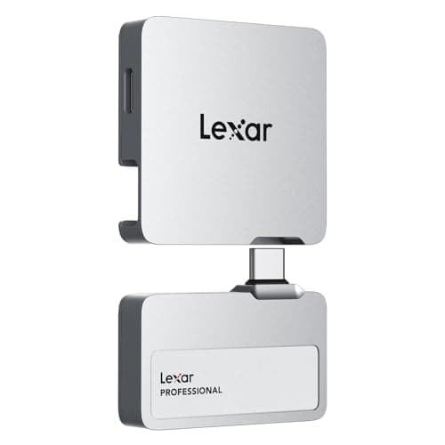 Image of Lexar Professional Go Portable SSD with HUB 1TB, Ultra-Compact,Up to 1050MB/s Read and 1000MB/s Write, USB 3.2 Gen 2,for iPhone 15/16, Silver