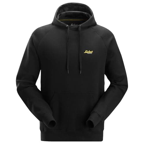 Image of Snickers Workwear Small Logo Hoodie Sweatshirt Black 2896 (UK, Alpha, L, Regular, Regular)