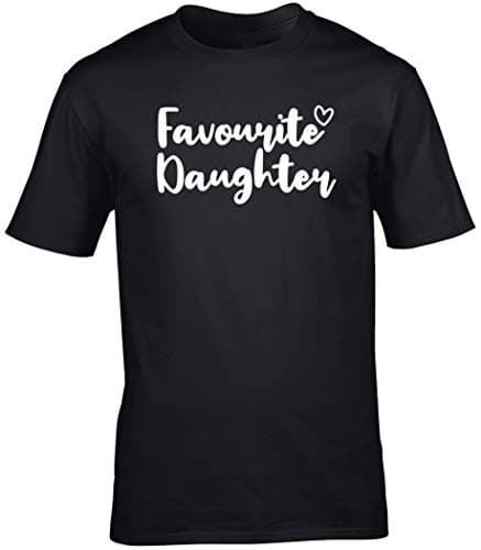 Image of Hippowarehouse Favourite Daughter Unisex Short Sleeve t-Shirt (Specific Size Guide in Description) Black