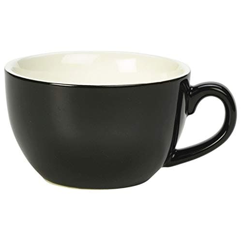 Image of Genware Bowl Shaped Cup Black 6oz/170ml, Single