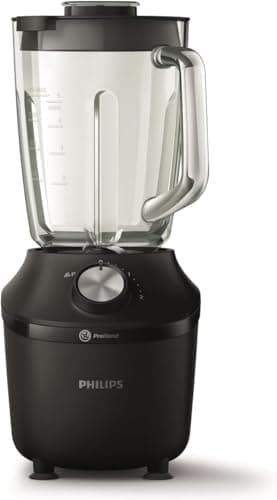 Image of Philips Blender 3000 Series, ProBlend System, 2L Maximum Capacity, 1.25L Effective Capacity, 600W, 2 Speed Settings & Pulse, Glass Jar, Black (HR2291/01)