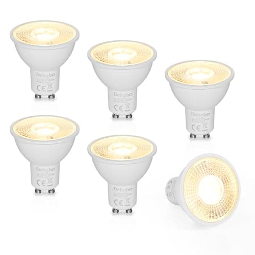 Image of Dehobo GU10 LED Bulbs Warm White, Spotlight Bulb 6W 2800K, 60W Equivalent Energy Saving, 480LM, 120° Beam Angle, Non-Flicker, Non-Dimmable Spot Lights for Ceiling Downlights Lighting, 6 Pack