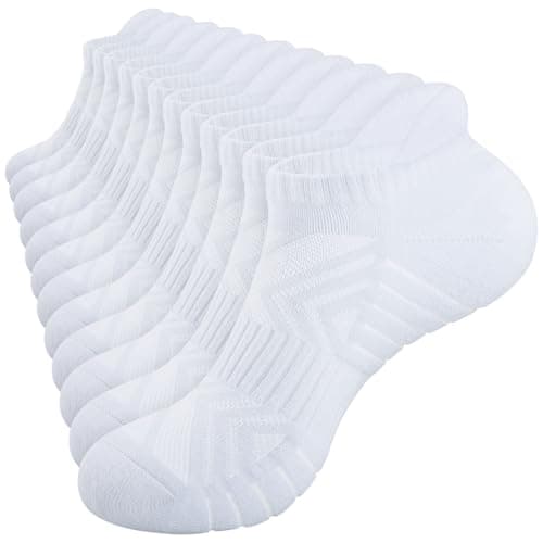 Image of Benirap Mens Tranier Socks Cushioned Running Socks, Anti-Blister Cotton Ankle Sports Sock for Men Women Low Cut Breathable Athletic Sock(6 Pairs)
