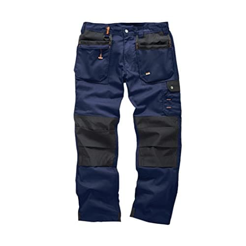 Image of Scruffs Mens Worker Plus Trousers, Navy, 34W EU