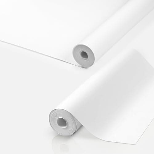 Image of Besto 2 Rolls of 10m x 53cm Lining Paper for Walls Paintable Lining Paper Thick Backing Paper Plain White Suitable for Covering Small Cracks and Imperfections (1400 Grade)