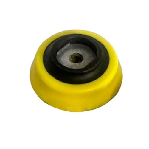 Image of Auratrove 48mm Backing Pad with 6.3mm Thread for Polishing Machine, 2 Inch Sponge Disc Adapter Plate for Sander Tool, Yellow