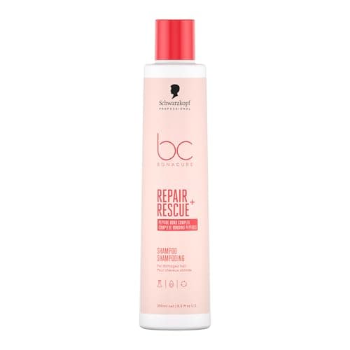 Image of Schwarzkopf Professional Bonacure Repair Rescue Shampoo For Damaged Hair Vegan Care Complex Arginine Cell Equalizer Technology Moisturizing Restoring Inner Hair Strength Sulphate Free 250 ml