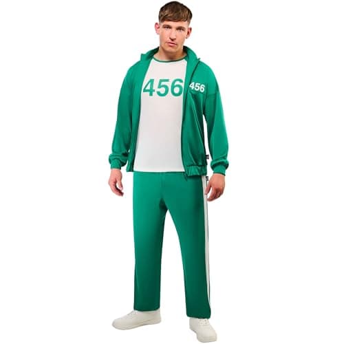 Image of Rubies Official Squid Game Player 456 Deluxe Costume Adult Fancy Dress, Size Large
