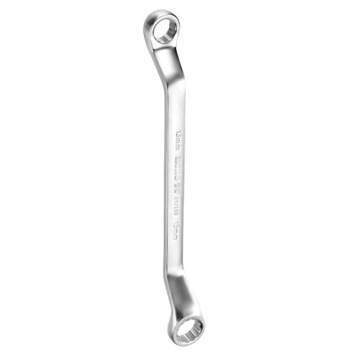 Image of sourcing map Offset Extra Long Box End Wrench 13 x 15 mm Metric 12 Point 75 Degree Offset Double End Box Ratcheting Wrench Carbon Steel Polished Long Spanner Tools